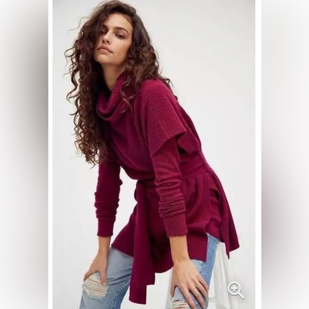 NEW free people wool blend sweater .